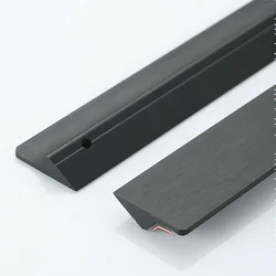 Black Silver Gold Hidden Cabinet Handles Aluminum Alloy Kitchen Cupboard Pulls Drawer Knobs Door Furniture Handle Hardware