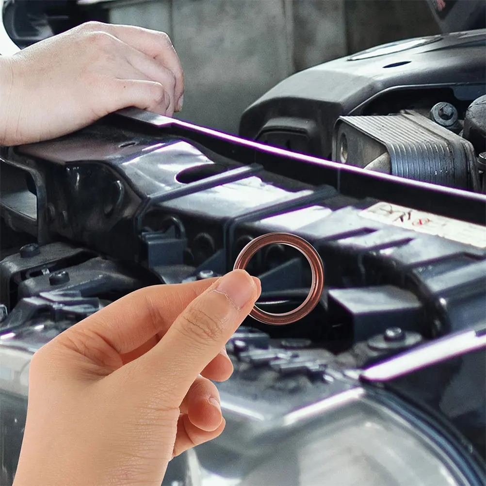 

4Pcs Exhaust Gasket Replacement Copper Exhaust Pipe Flange Washer for 50cc 110cc 125cc Motorcycle Muffler Manifold