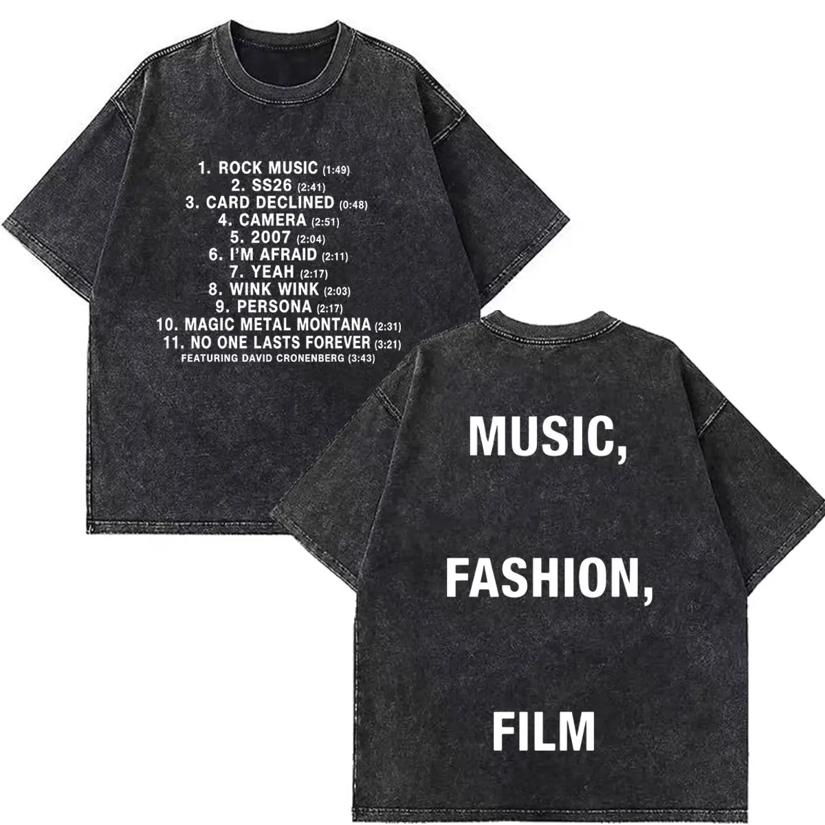 CHARLI XCX  Album Music, Fashion, Film Tour 2026 Print Vintage Washed T-shirt Men Fashion Cotton Casual Loose T Shirts Fan Gifts