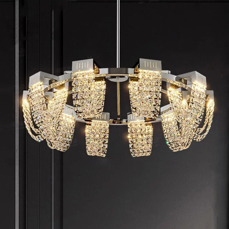 Modern Crystal chandelier Nordic light luxury Ceiling light lamps hanging light led chandeliers for the living room indoor