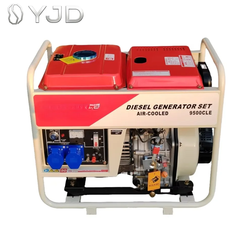 CE Certified Good Quality 6kw 50HZ 220V Open Frame Diesel Generator for Home Use/Outdoor Power/Construction Project