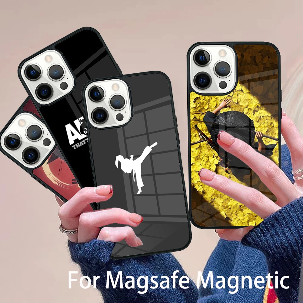 

Japan Martial Aikido Phone Case Magesafe Magnetic Wireless Charge Cover For IPhone 16 11 12 13 14 15 Pro Max Plus Mini