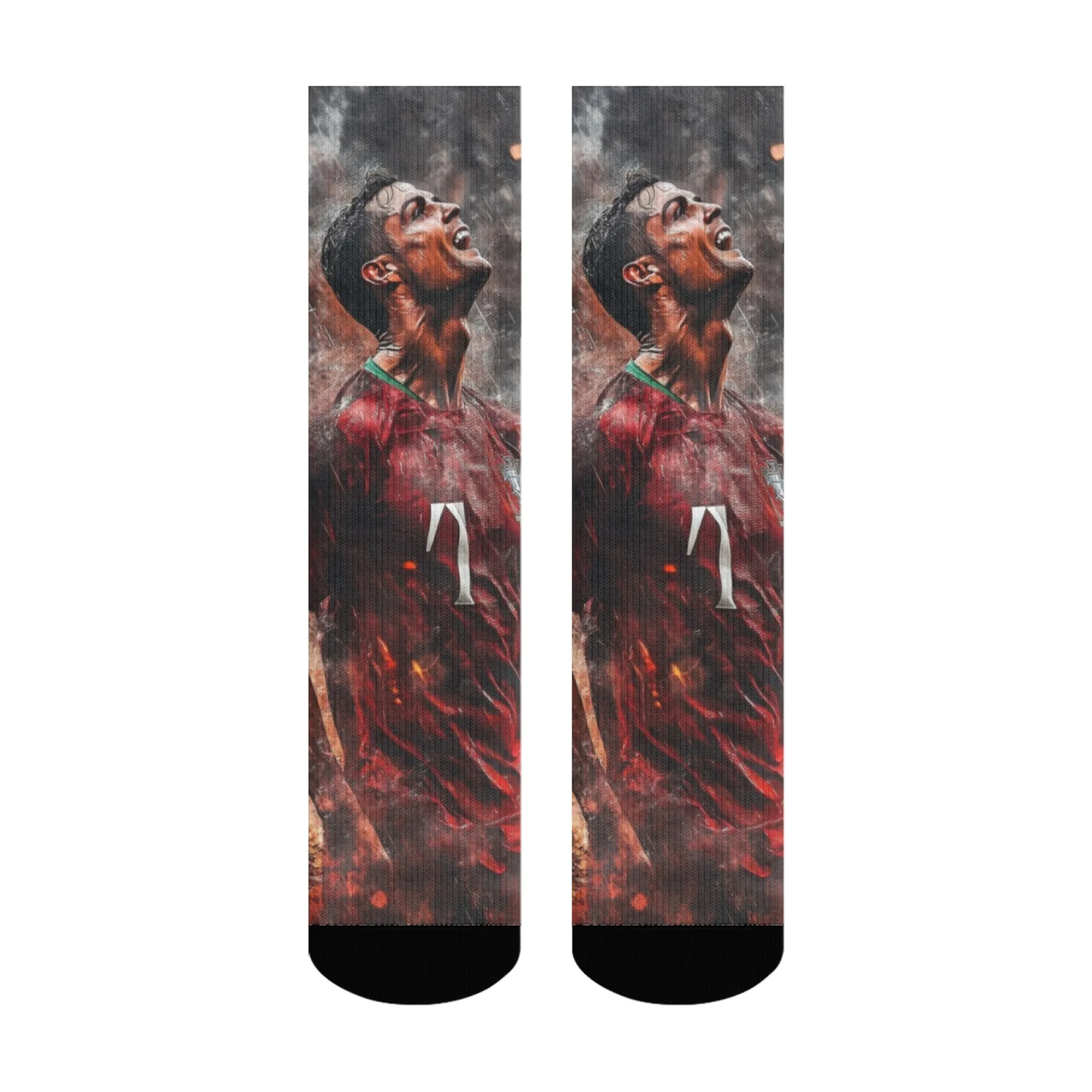 

CR7 Cristiano Ronaldo Men's Socks Football Superstar Idol Socks Gift Novelty Fun Hip Hop Crew Socks Retro Fashion Casual Sports