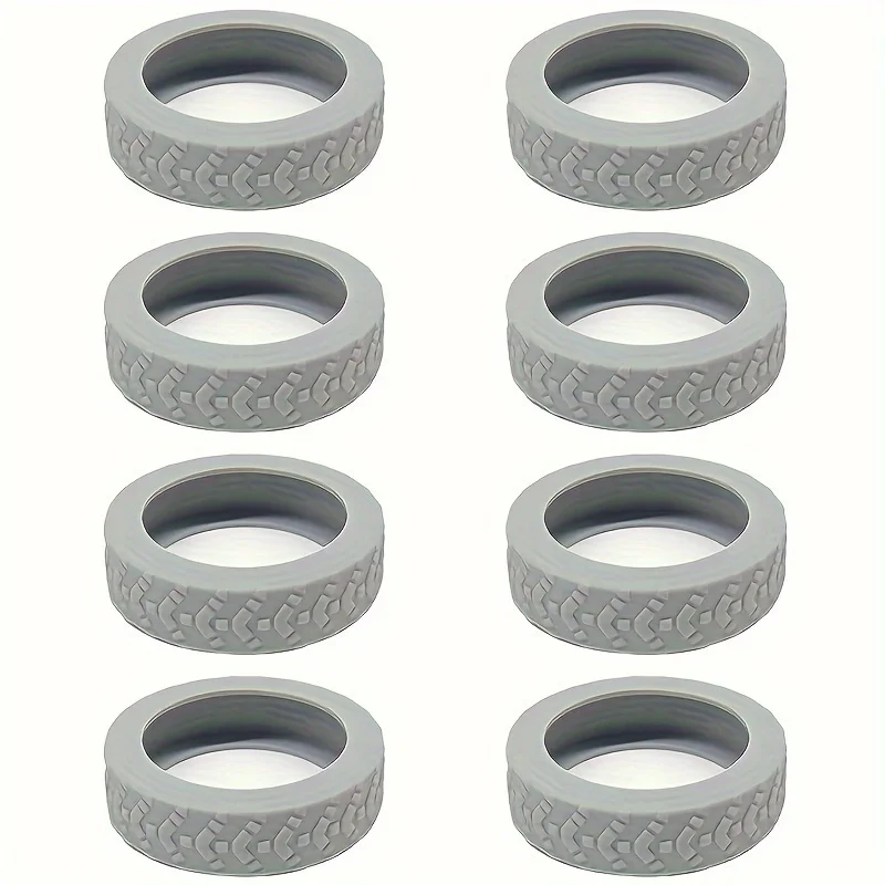 8-teiliges Set Silikon-Radabdeckungen für Gepäck – Stoßdämpfende und geräuschreduzierende Schutzkappen, Gepäckzubehör – Detail 9