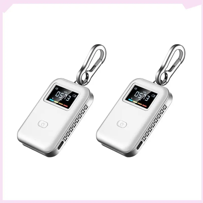 B24B 2X Mobile CO2 Monitor NDIR Sensor Kohlendioxid Detektor Indoor CO2 Testing Manager NDIR Sensor Mit Haken