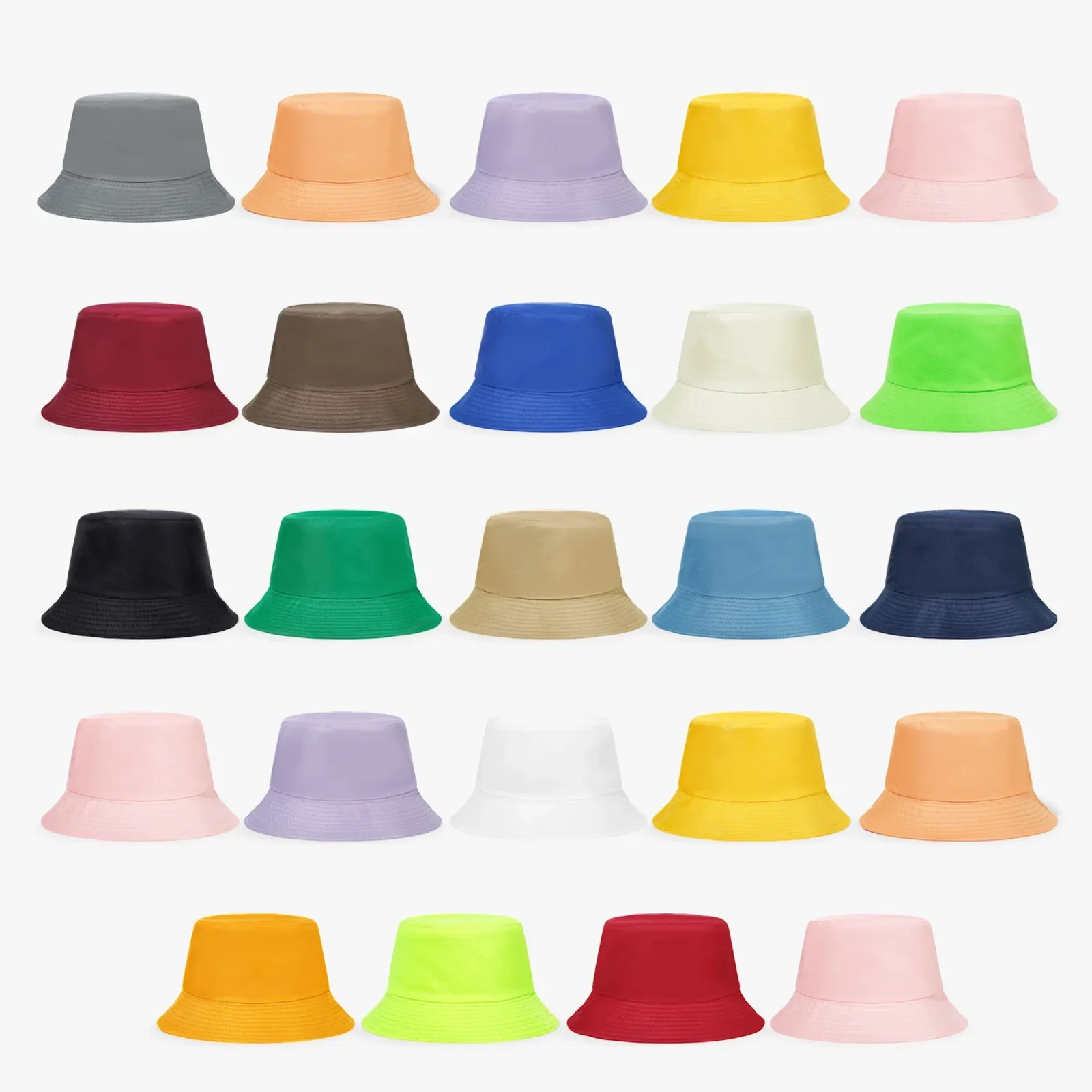 1 outdoor sunscreen hat women's solid color Korean version simple double-sided bucket hat versatile casual basin hat men's
