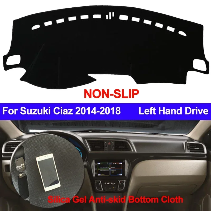 

Силиконовый нескользящий чехол для приборной панели автомобиля Suzuki Ciaz 2014 2015 2016 2017 2018, защита от УФ-лучей, Солнцезащитный коврик для приборной панели, Стайлинг автомобиля