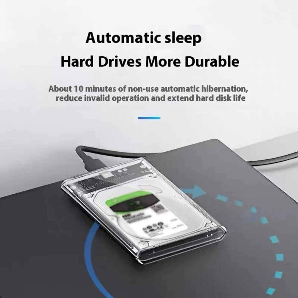 SATA - 유형 C/ USB 3.0/ USB 3.1 외장형 하드 드라이브 인클로저 2.5인치 SSD 인클로저 도구가 필요 없는 설치 5Gbps 하드 디스크 박스