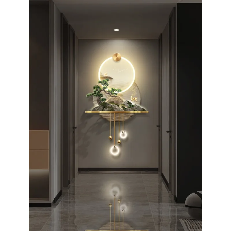 3D Luminous Decorative Painting Light Luxury Three-dimensional Relief Aisle Corridor End Led Landscape Painting