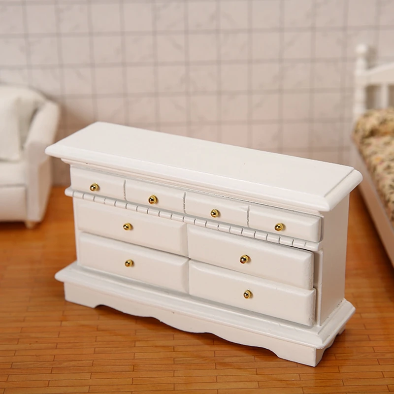 Armário de tv para casa de bonecas, escala 1/12, mesa de cabeceira em miniatura para casa de boneca, acessórios de decoração, brinquedos de simulação