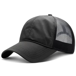 Big Head Men Mesh Baseball Cap Quick-dry Trucker Hat Big Size Adjustable Spring Summer