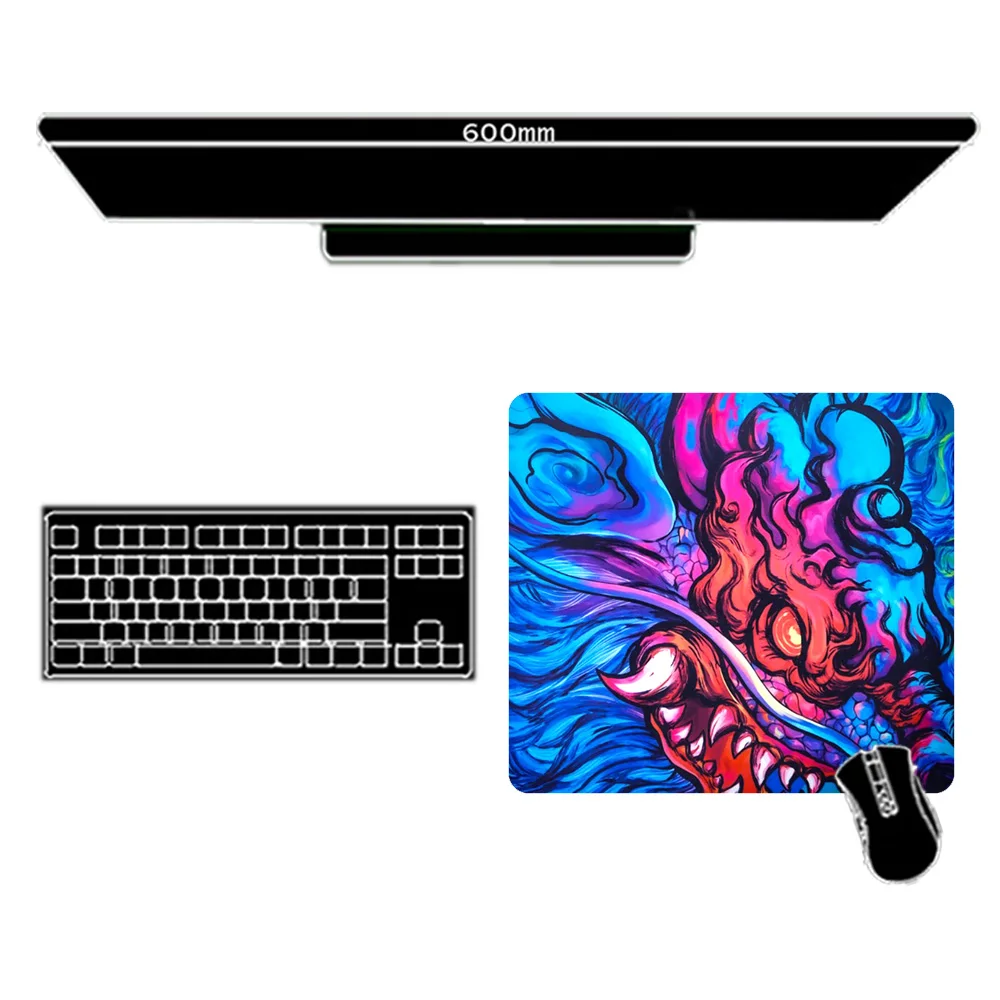 Ästhetische Gummi Pads 400x450 Longteng Huoyun Mousepad Tiger Nicht-slip Matte 4mm Kleine Maus Pad Drachen gaming Zubehör Gamer Pc
