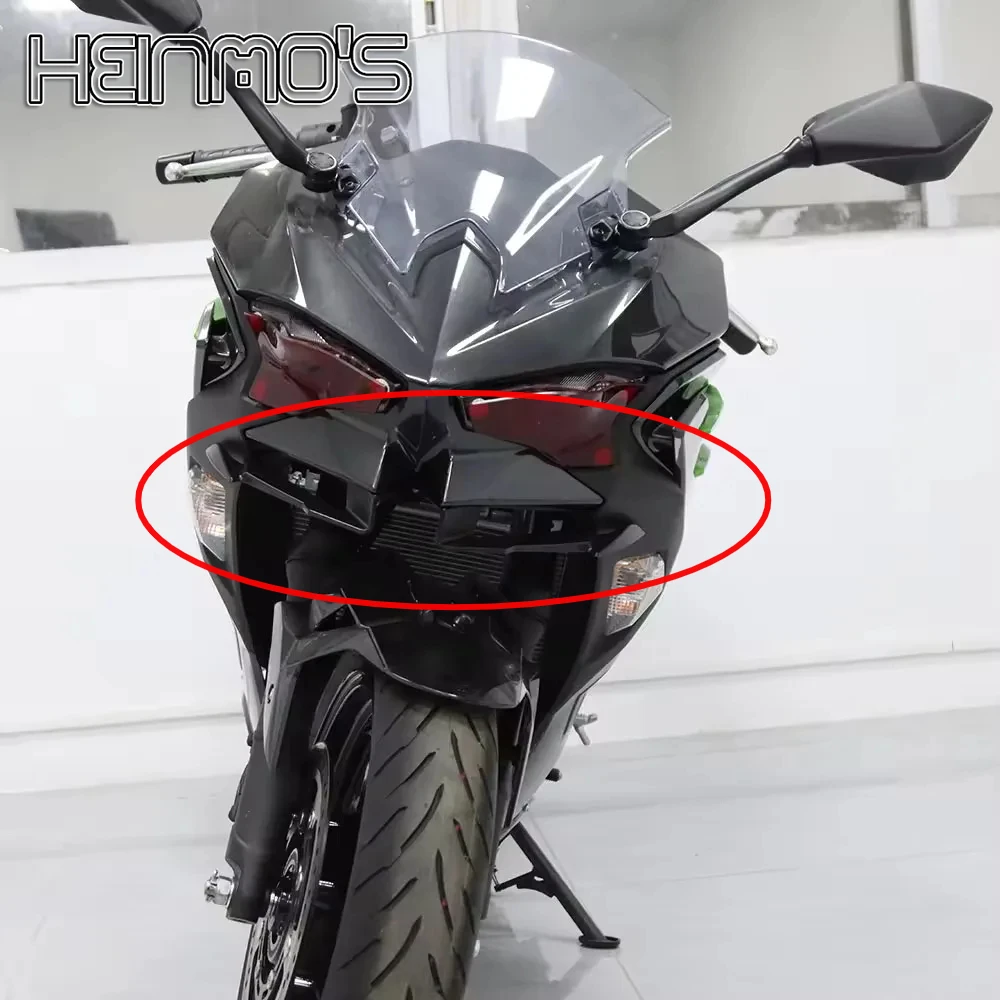 NEW Front Wing Fit For KAWASAKI NINJA 500 Ninja 500 2024 2025 Fairing Winglets Aerodynamic Mouth Shell Cover Protection Guards