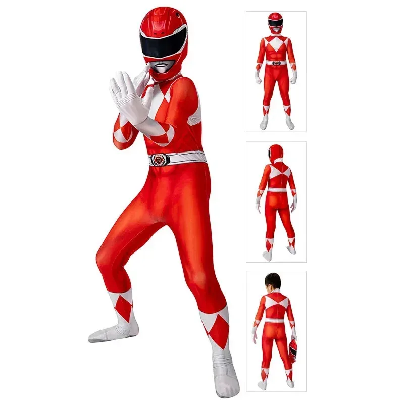 

Костюм супергероя Power Samurai Shinkenger Rangers для детей, костюм зентай для косплея на Хэллоуин, день рождения, Mon