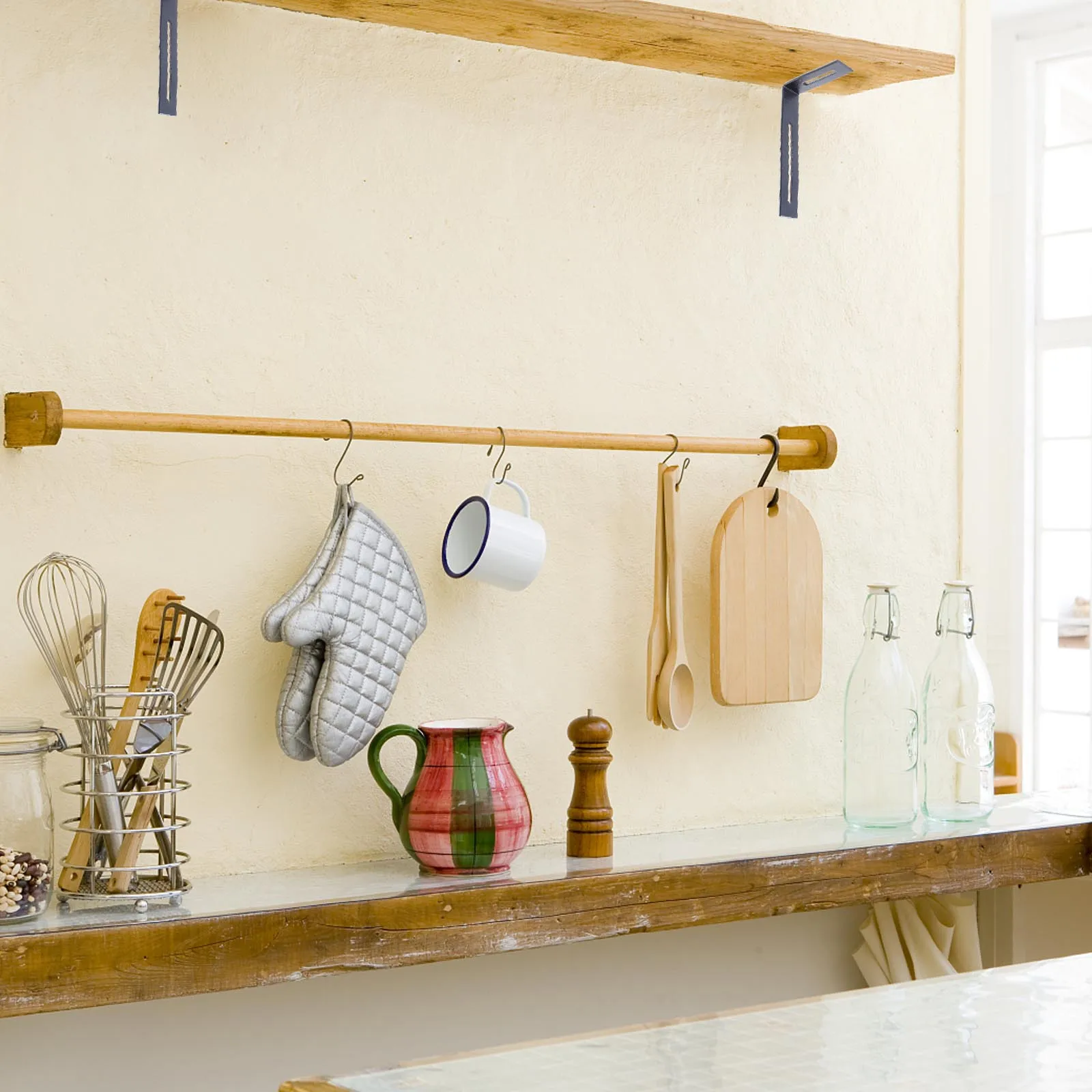 

2pcs Corner Brackets Heavy Duty Furniture Shelf Support L-Shape Fastener Right Angle Brace For Table Legs Cabinets Stainless