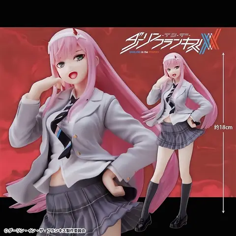 Aixlan 18cm Anime Figure SEGA Zero Two DARLING in The FRANXX 02 National Team PVC Action Figure Collectible Model Toys Kid Gift