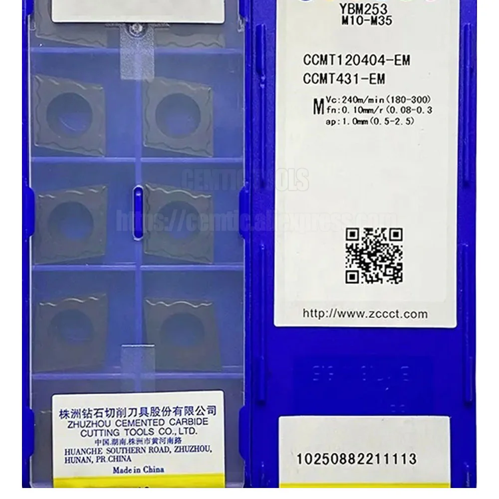 CCMT120404-EM CCMT 431-EM CCMT120404 ZCC 10 sztuk/partii YBG205 YBG202 YBM253 CNC wkładki tokarskie z węglika narzędzia do ostrzy tnących