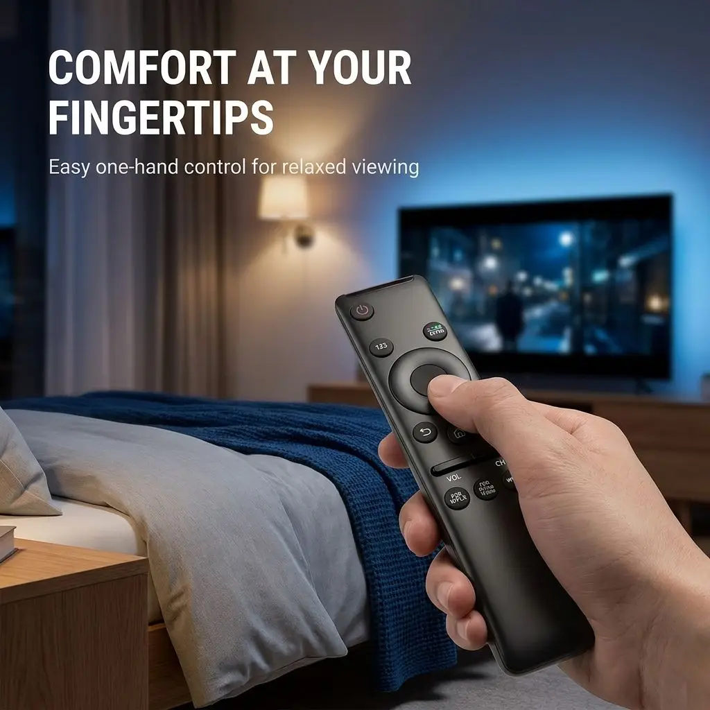 MRSVI Universal IR Remote Control Replacement for Samsung  Sony Vizio Smart TV, No Setup, with Netflix Prime Video Button