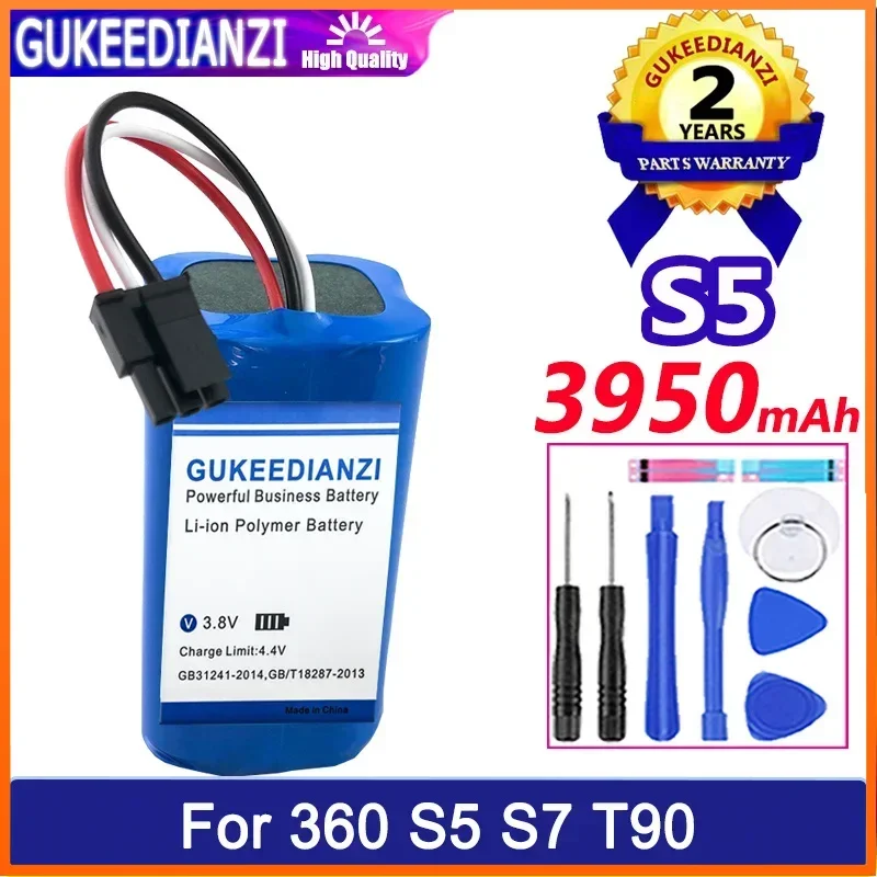 

S5 Robotic Vacuum Cleaner Accessories Battery For 360 S5 S7 T90 Robotic Vacuum Cleaner Spare Parts 3950mAh High Capacity