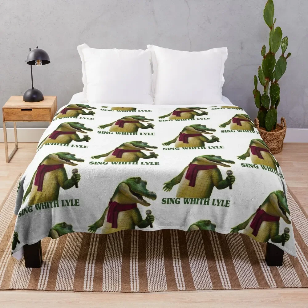 Crocodile-Lyle Style funny shirt Throw Blanket Plush Decorative Sofas Blankets