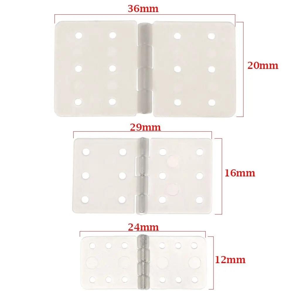 10 peças 3 tamanhos acessórios diy conexão de aleta de avião nylon e dobradiça fixa peças de aviões rc modelo de aeromodelismo