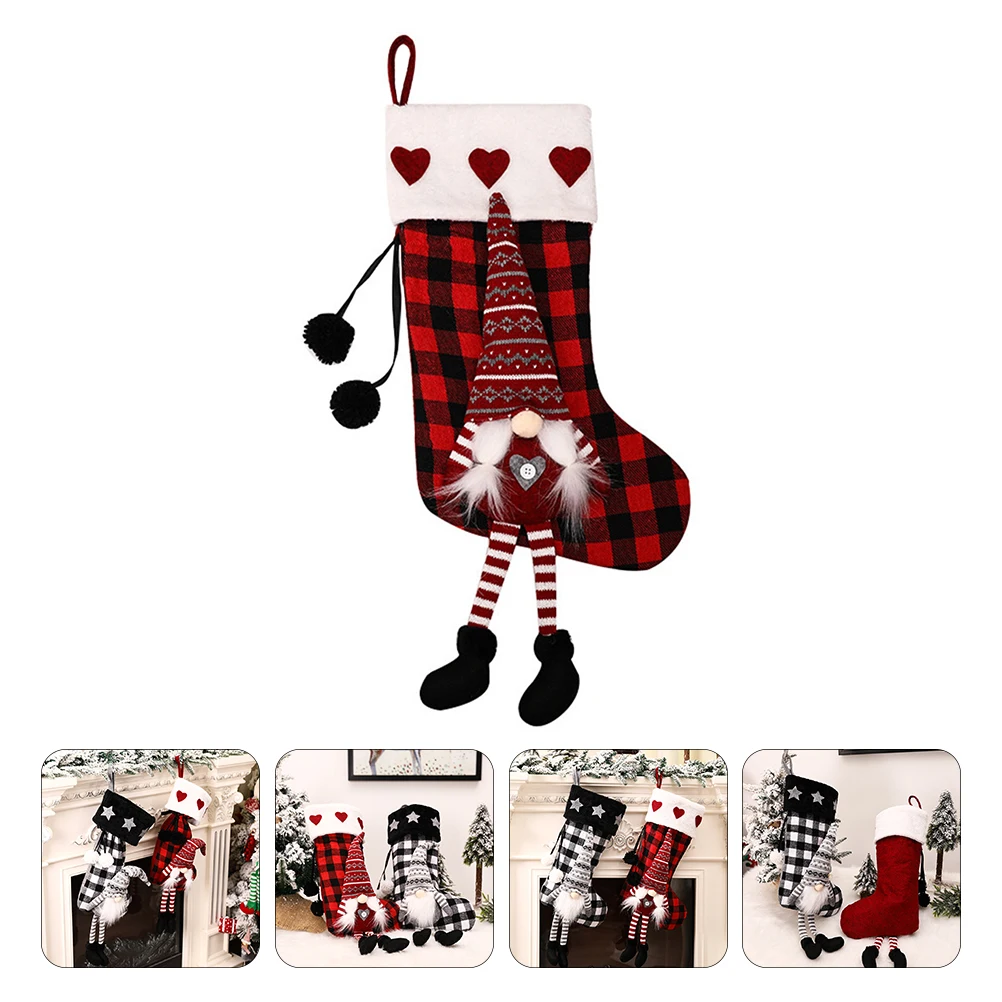 

Christmas Socks Decoration Stockings Xmas Decorations Present Bag Holiday Gift Girl