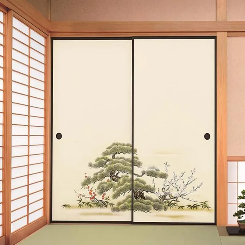 Japanese Fusuma Paper 2 Sheets/Pair Washitsu Woodblock Decor Decorative Door Wall Paper Soji Sliding Door  Bedroom, Living Room