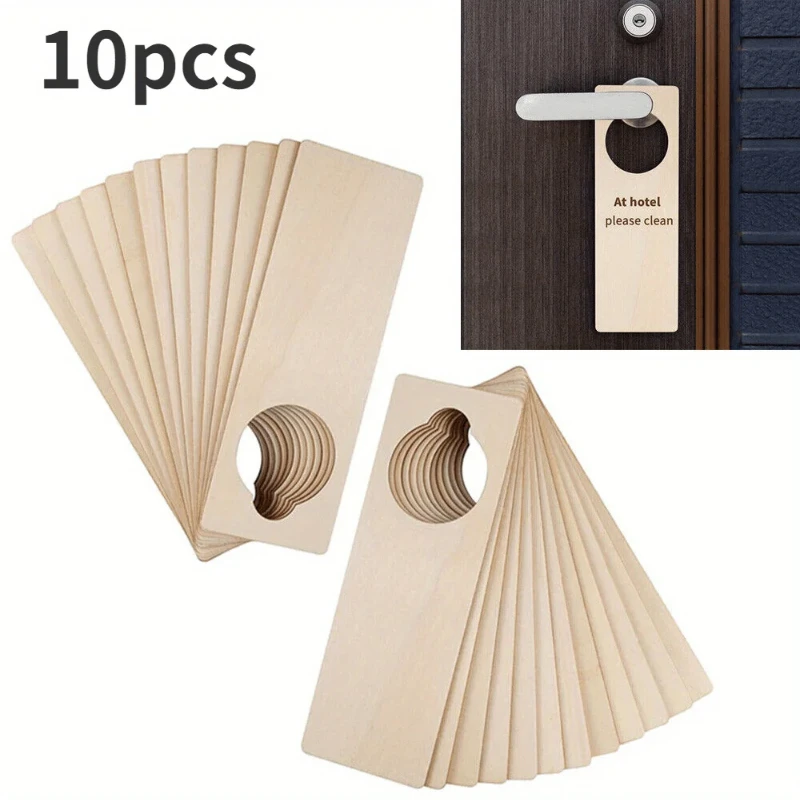 

Unfinished Wood Door Hook Signs For Diy Crafts And Hotel Office Home Decor-Blank Wood Door Knob Labels Christmas Pendant