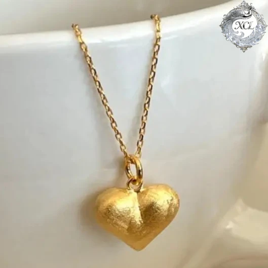 

XCL S925 Sterling Silver Heart Shaped Faith Amulet Necklace Brushed Classic Fashion Jewelry Men Women Christmas Birthday Gift