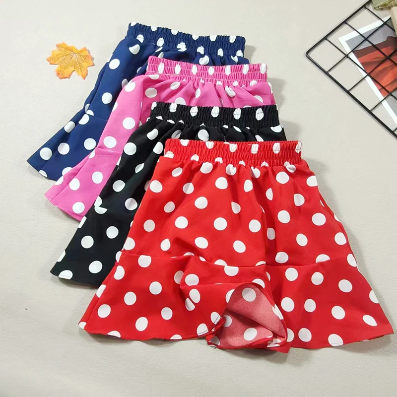 Children\'s Clothing New Summer Girl Fashion Polka Dot Half Skirt Minimalist Style Chiffon Mini Skirt Baby Beach Skirt