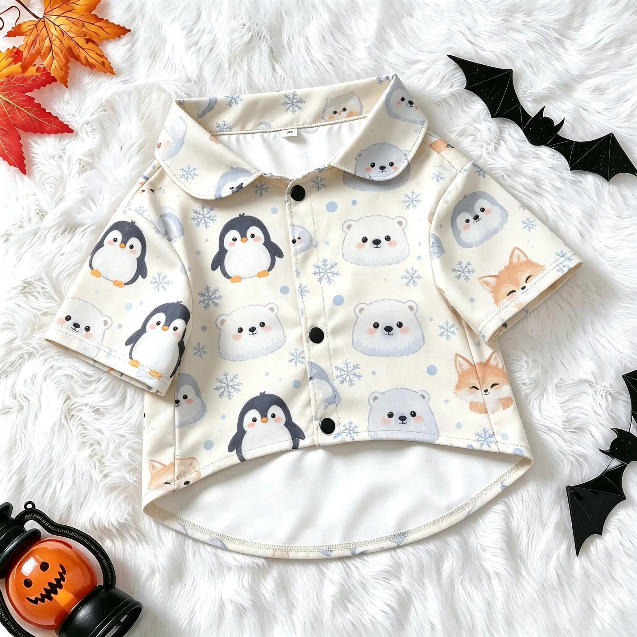 Pet Dog Shirt Beige Green Cute Dinosaur Print Comfortable Button Up for Small Medium Dogs Cartoon Animal Theme Daily Wear