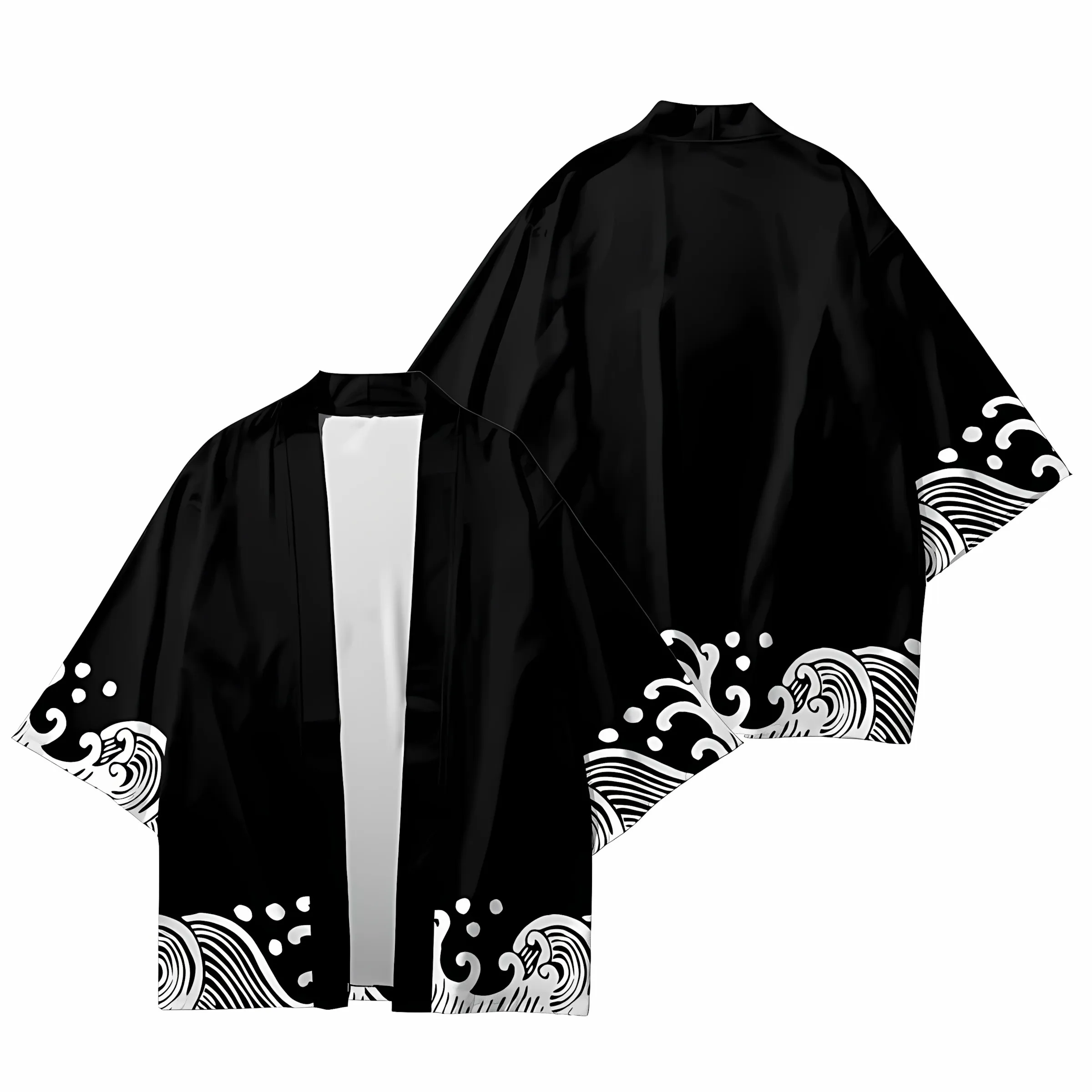 2026 Summer New Men's Kimono with 3D Patterned Print for Street Casual Fashion Comfortable Soft Breathable