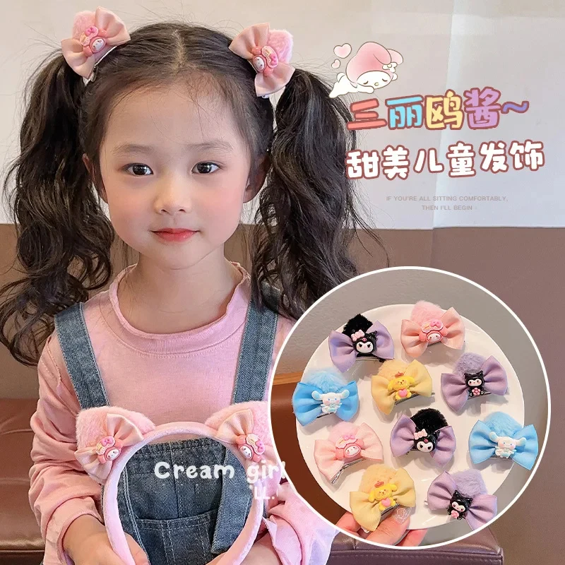 Sanrio kinderhaarbanden nieuwe schattige Sanrio haarbanden grip clip meisje zoete haarbanden kattenoren haaraccessoires