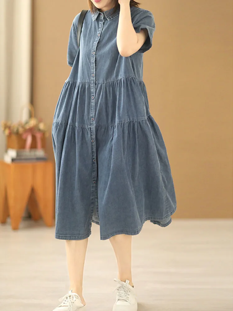 Max LuLu 2023 Summer Clothes Womens Fashion Loose Elegant Denim Dresses Ladies Luxury Casual Classic Vintage Harajuku Vestidos