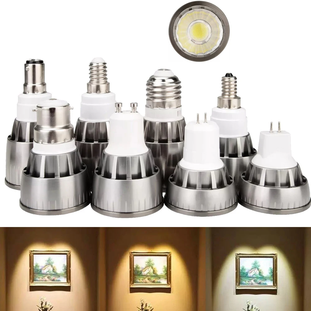 Dimmable Cob Led Spotlight Bulb Neutral Lampada Lamps Energy Lampu Saving 110 Bedroom Angle Decoration Daylight Cool E27 4000K