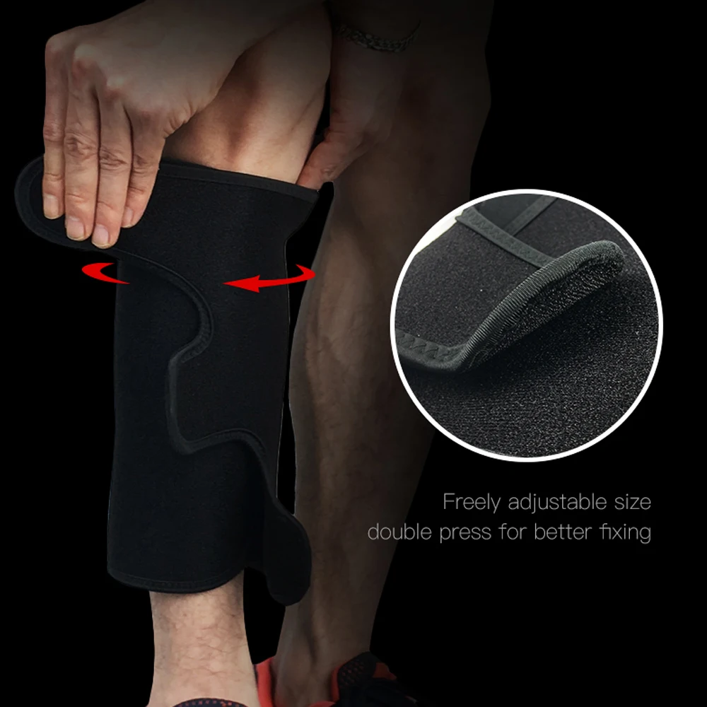 1Pcs Calf Shin Support Brace, Adjustable Compression Leg Sleeve Wrap Band for Running Cycling Sports