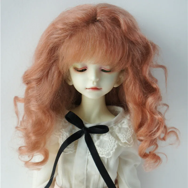 Jusuns MSD Mohair  wigs    D20313   7-8inch  18-20cm  Long Princess Soft wave  BJD  hair  1/4  Resin doll accessories