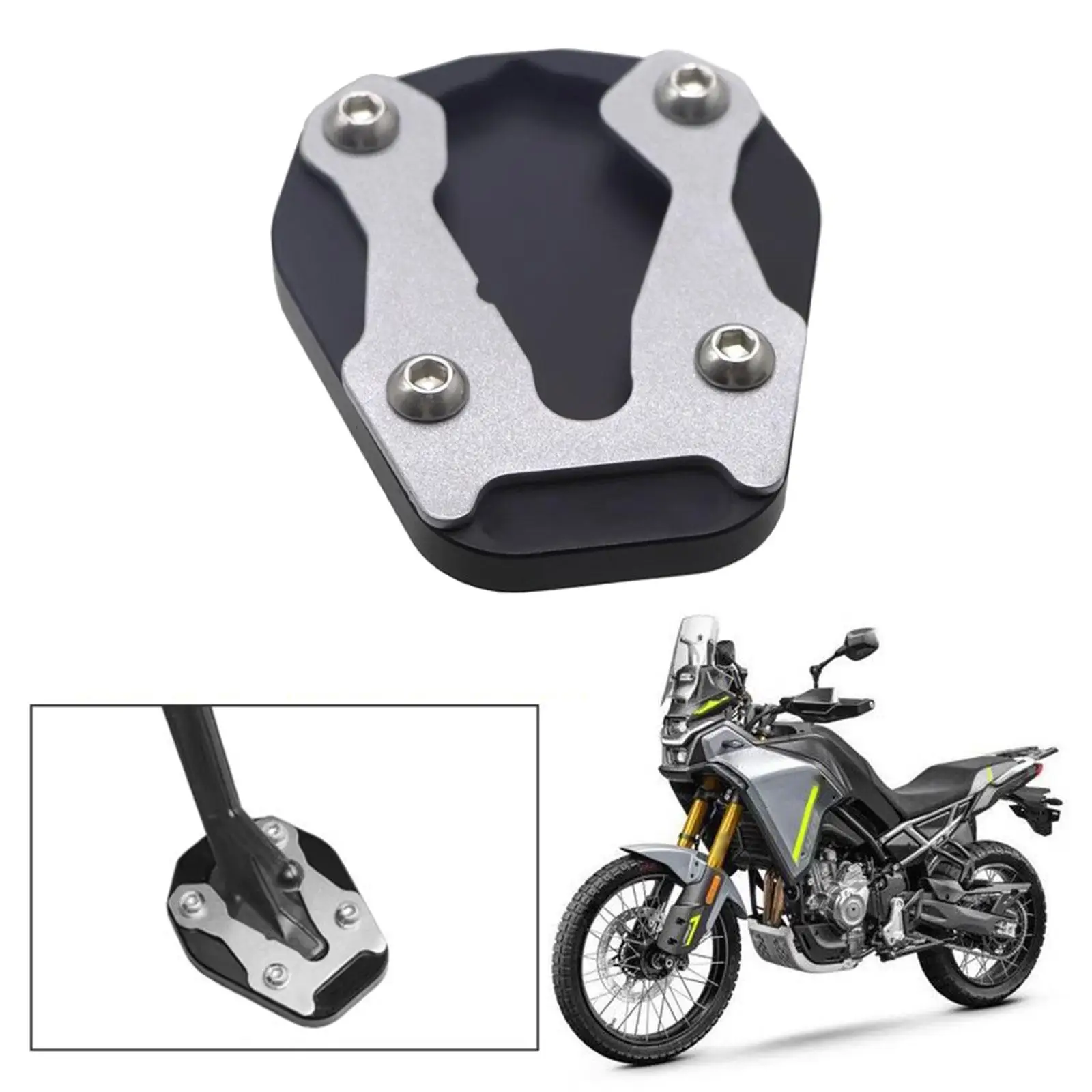 

Side Stand Pad Motorcycle Kickstand Plate Portable Nonslip Stable Kickstand Foot Support Plate Motorcycle Kickstand Pad
