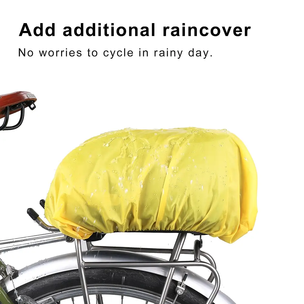 Rhinowalk Bike Rack Bag Road MTB Bicycle Carrier Bag Trunk Pannier Cycling Multifunctional Large Capacity Bag With Rain Cover