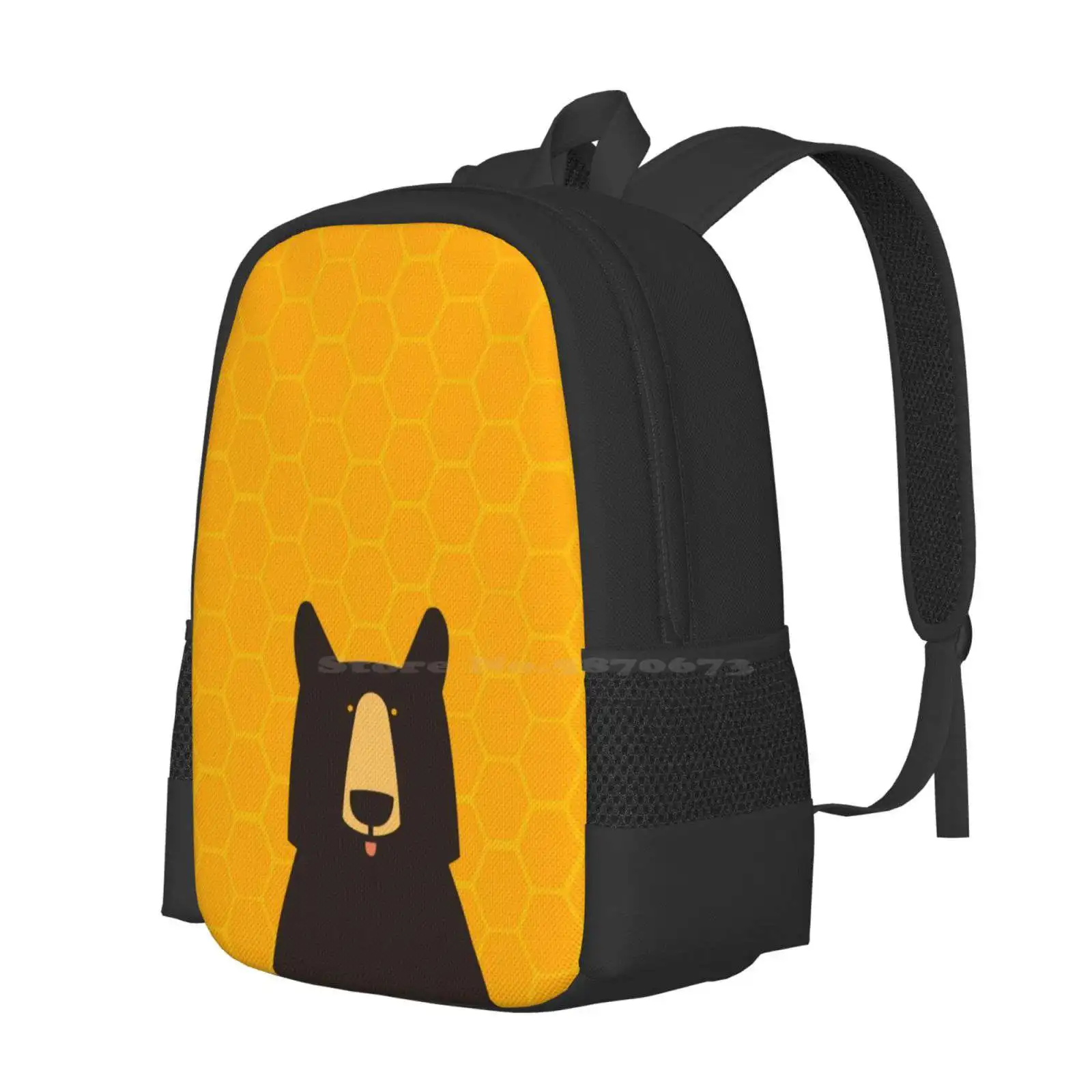 Black Bear Honeycomb Hot Sale Backpack Fashion Bags Black Bear Honeycomb Kids