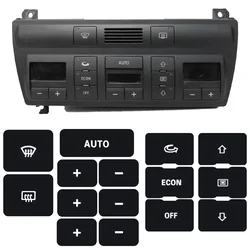 For Audi A6 C5 A/C Climate Air Condition Heater Control Button Repair Sticker Cover Trim Decals Matte Black Car Accessories