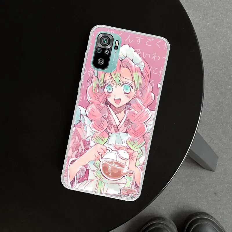 Mitsuri Kanroji Kimetsu keine Yaiba Handy hülle Abdeckung für Xiaomi Redmi Note 12 11 11s 11t 11e 10 10s 9 Pro plus 9s 9t 8 8t 7 drucken