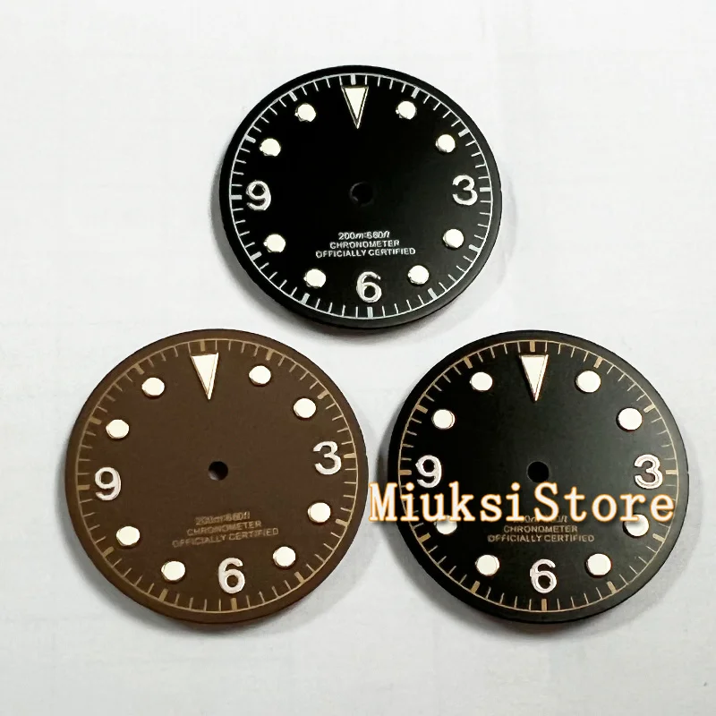 30.5mm black/coffee watch dial fit NH35 NH36  ETA 2836 2824 Miyota 8205/8215/821A Mingzhu DG2813/3804 movement