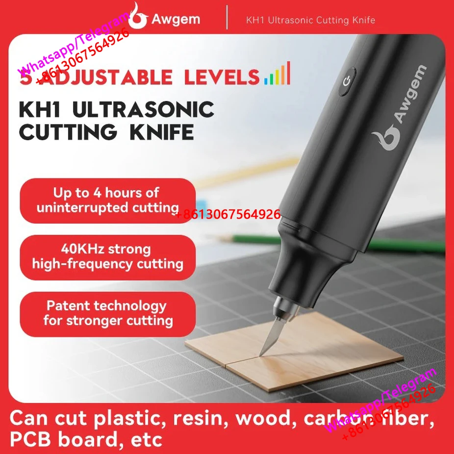 30W 40KHz Handheld Ultrasonic Cutter Ultrasonic cutting knife DIY Electric Carving Tool for Plastic/Resin/3D Printing/Textile