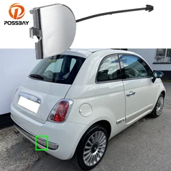 Car Chrome Rear Bumper Towing Eye Cover Exterior Accessor for fiat 500 body kit 2007-2012 Replacement 735455393 cache remorquage