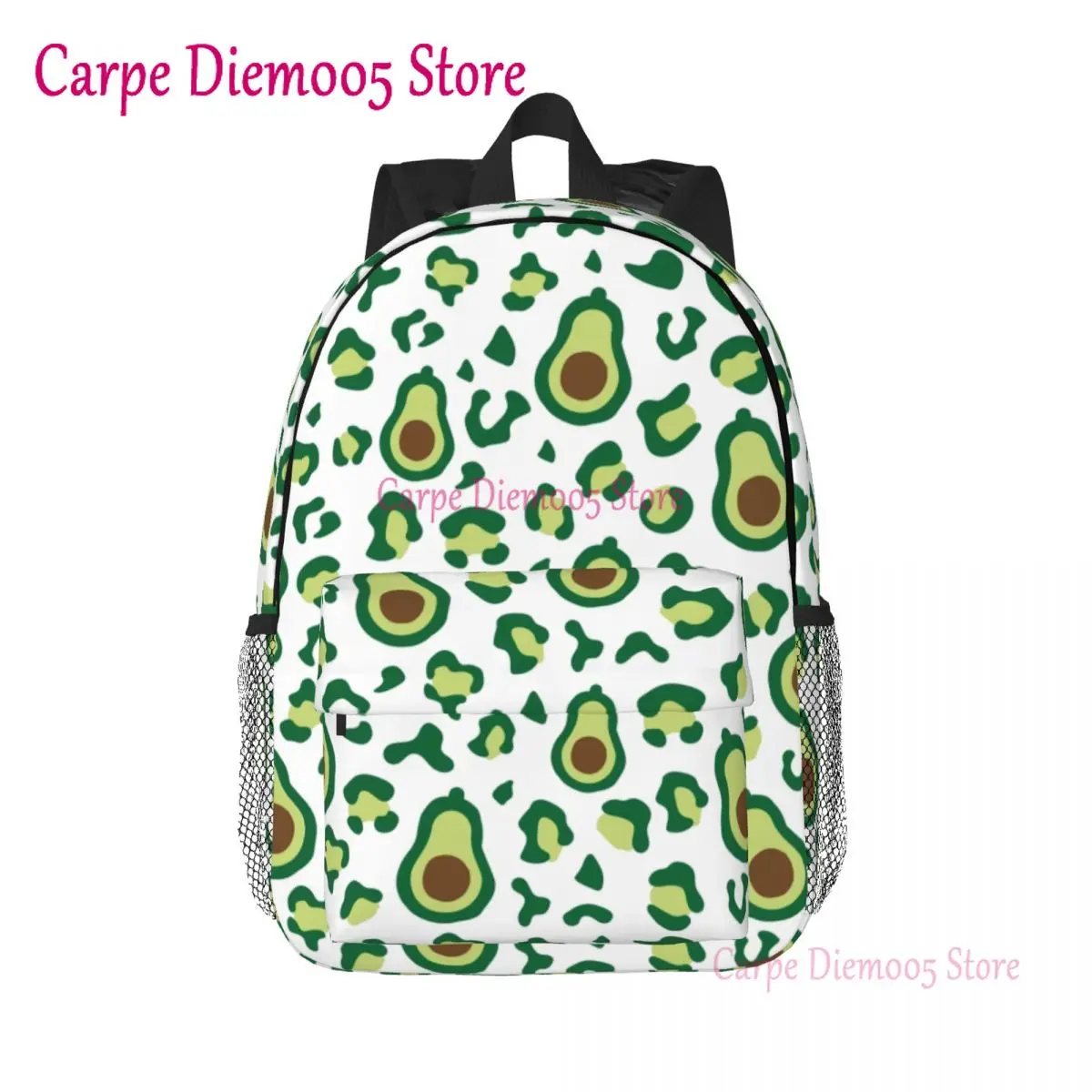 

Green Avocado Leopard Pattern Backpack for Men Women College School Student Bookbag Fits 15 Inch Laptop Bags