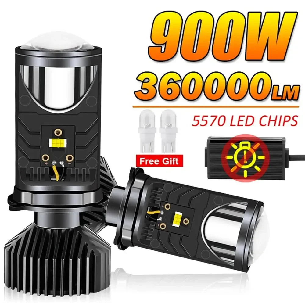 

Car H4 LED Projector Shocklight High Power 900W Mini Bi Lenses for Headlights Canbus Lighthouse Lens 12V 24V 32V Plug&play