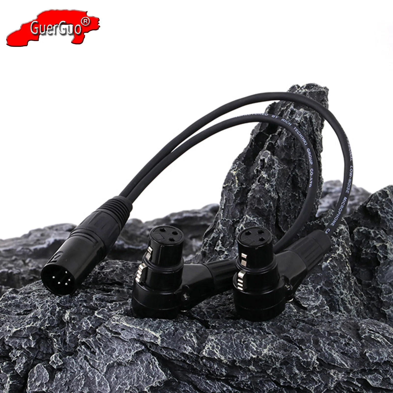 

XLR Cable Y Splitter Audio Extension Cord 5Pin XLR Male to Dual XLR 3Pin Female Connector for MIC Speaker Stage Light Turnaround