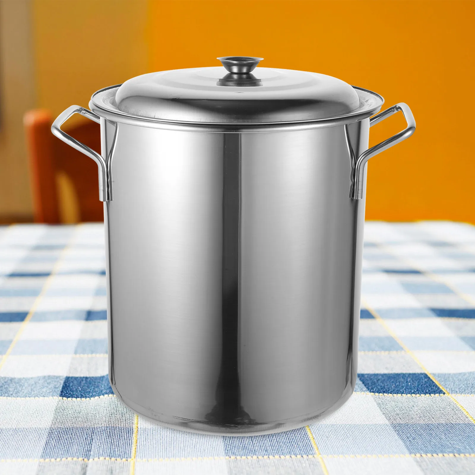 

Stockpot Stainless Steel Thick Large Capacity 22Cm Classic Soup Pot Multipurpose Rice Bucket Lid Boiling Crawfish Crabs