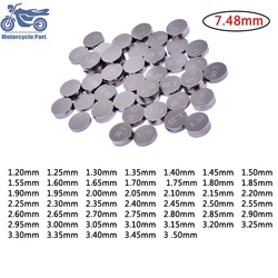 Motorcycle Diameter 7.48mm Adjustable Complete Valve Pad Shim Kit For Honda Suzuki Yamaha Kawasaki 1.2-3.5 1.225-3.475 #c